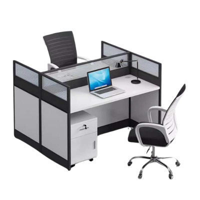 铭威盾办公桌四人位职员桌简约现代财务桌椅组合屏风卡座员工位工字型双人位(含柜椅)