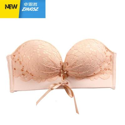 无肩带聚拢上托加厚小胸内衣乳贴胸贴拍婚纱照专用女隐形文胸卓思哲