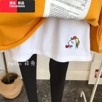 YIBUSHENG卫衣打底器女打底裙子搭配卫衣叠穿内搭假下摆半身短裙遮屁股潮半身裙