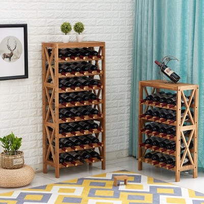 北欧葡萄酒架红酒架家用实木红酒展示架创意落地架子酒柜酒吧客厅