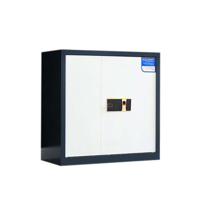 东升顺保密柜财务档案柜文件柜办公室资料储物柜保险柜电子密码国保锁矮柜灰白-指纹密码锁