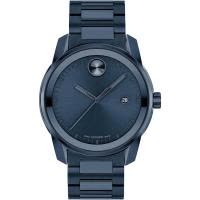 Movado/摩凡陀男款商务防水计时瑞士石英蓝盘钢带手表