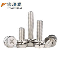 宏瑞泰 不锈钢组合十字槽凹穴六角螺栓 M5*16 100个/包