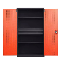 阿拉贡重型工具柜加厚物件工具储物柜工厂铁皮柜汽修厂零件收纳柜橘色四层二抽带挂板