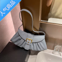 封后东胜法式褶皱云朵饺子包包2022新款潮女包小包斜挎单肩腋下法棍包