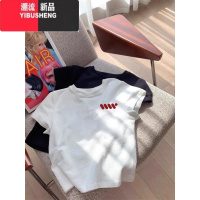 YIBUSHENG短袖t恤女季正肩韩系chic修身显瘦小个子打底衫内搭上衣ins