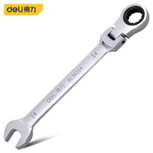 得力工具 DL34211 镜面活头两用棘轮快扳(银) 11mm(单位:把)