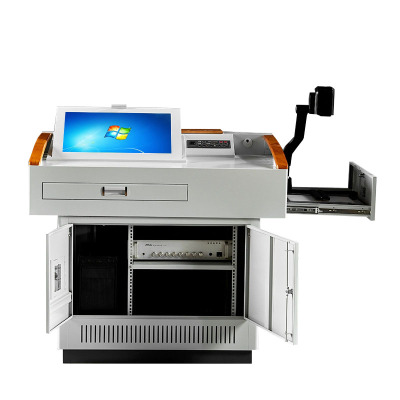 晋舰 多媒体演讲桌班班通讲台中控讲桌电教桌多功能讲桌 款四钢制面