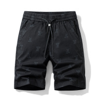 男装夏季新款休闲透气五分短裤松紧腰男款旅游休闲百搭男士沙滩裤