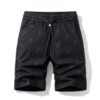 男装夏季新款休闲透气五分短裤松紧腰男款旅游休闲百搭男士沙滩裤