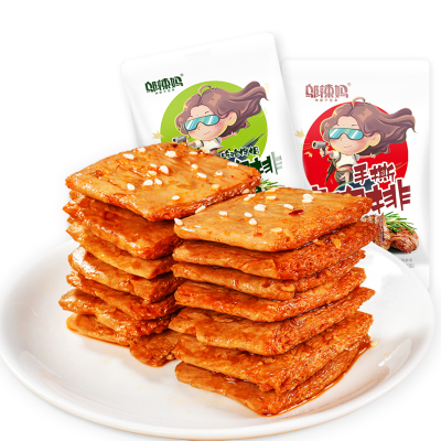 邬辣妈豆干素肉卷香辣味10包湖南特产辣味零食辣条