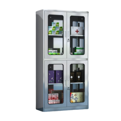 抚樽不锈钢西药柜上下玻