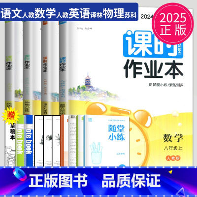 语数英物 八年级上 南通专用 八年级/初中二年级 [正版]2024课时作业本八年级下册上册数学英语语文物理八下人教版苏科