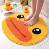 美帮汇小鸭圆形地垫毯子客厅茶几毯脚垫家用儿童卧室床边地毯