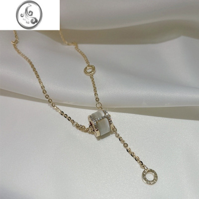 JiMiS925银银小蛮腰贝母项链女2023年新款轻奢小众设计送闺蜜生日礼物