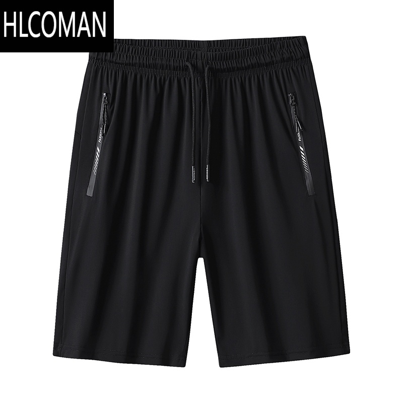 HLCOMAN特大码短裤男肥佬胖子大裤衩夏季冰丝速干休闲运动加肥加大五分裤