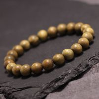 民族风纯天然手工 编织盘玩佛珠防水男女菩提子绿檀木手串手链送女朋友老婆情人节七夕生日礼物