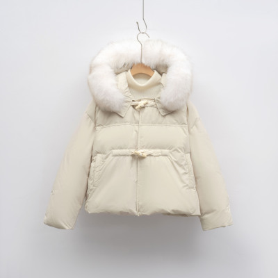 羽绒服连帽加厚狐狸毛羽绒服女大毛领冬季时尚防寒保暖