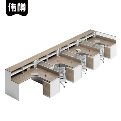 伟樽屏风工位四人位带四椅560*150*110cm套