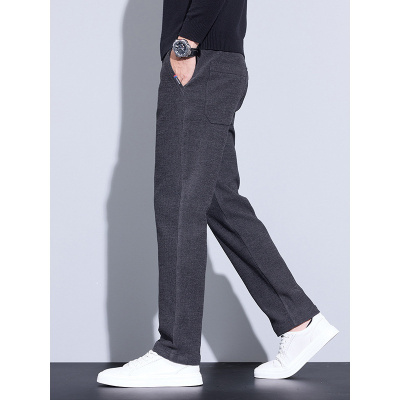 弹力抗皱易打理裤子男修身舒适耐磨灯芯绒商务休闲裤男士秋冬新款