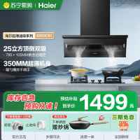 海尔(Haier)抽油烟机 顶侧双吸 变频 25风量大吸力 油烟机大嘴系列C61