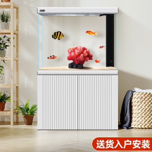 鱼缸水族箱客厅家用中型生态超白玻璃智能懒人落地底滤