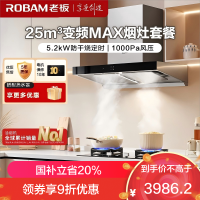 老板(ROBAM)烟灶套餐 25m³油烟机燃气灶套装 顶吸油烟机套装 烟灶套装5.2kW定时灶具 65X3S+51B0A
