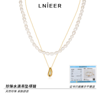 法式高级感配饰天然淡水珍珠项链女双层锁骨链轻奢小众设计感颈链