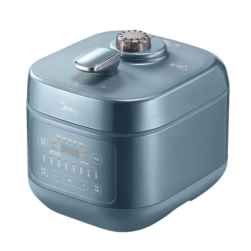 美的(Midea)6L电压力锅1300W大功率8分钟快手菜无水料理一锅双胆高压锅MY-C6147[ZMD安心系列]
