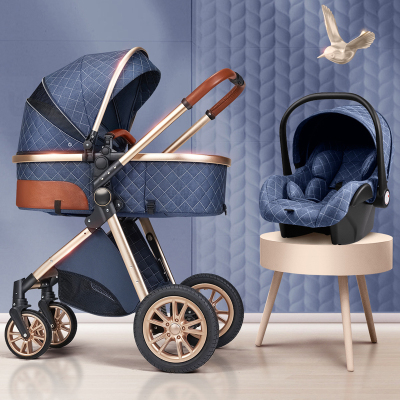 高景观婴儿推车可坐可躺轻便折叠双向减震新生儿童宝宝推车.