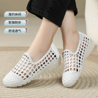 年夏季新款编织镂空女夏季透气复古法式小众设计四季软底凉鞋