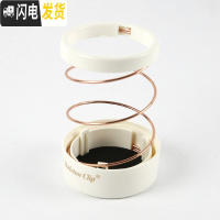 三维工匠镂空ins弹簧伸缩笔筒 创意可爱少女心办公用品笔桶透明桌面收纳盒 橙色