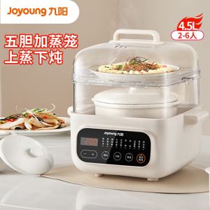九阳DG25G-GD166电炖锅电蒸锅一锅4胆隔水炖白瓷内胆蒸炖一体