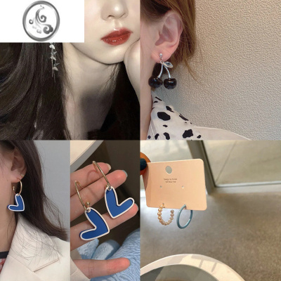 JiMi韩国气质长款复古金属蝴蝶流苏耳环耳夹女高级感显脸瘦耳坠耳饰品