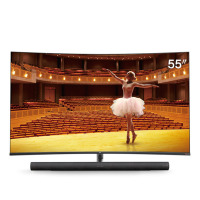 TCL 官方旗舰 55C7 (55英寸)吋 4K超高清全面屏哈曼卡顿 智能语音网络液晶曲屏电视机