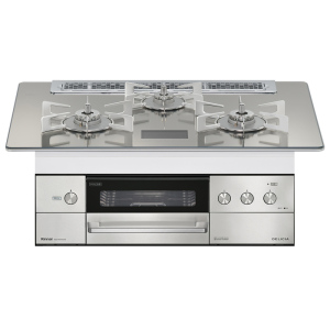 日本林内燃气灶DELICIA75嵌入式三眼灶煤气炉烤箱自动烤配烤盘天然气RHS71W31E13VCASTW电源版23版