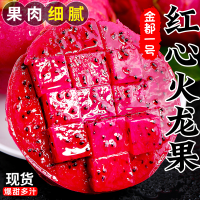 [熊猫鸟]云南金都一号红心火龙果 净重2.8斤 中果 箱装 热带水果 当季新鲜水果