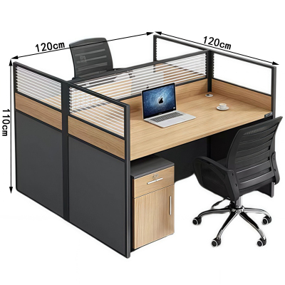 悦兴诚屏风工位两人位+柜+椅套