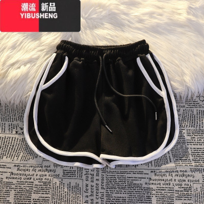 YIBUSHENG季休闲运动短裤女可外穿跑步居家显瘦韩版百搭宽松热裤大口袋
