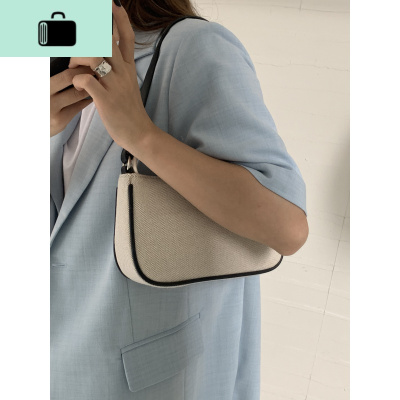 2020春夏新款韩版简约帆布小众腋下休闲手提法棍包NEW LAKE女士单肩包