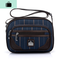 多隔层女士斜跨收钱包大容量单肩妈妈包做生意收银售票包休闲布。NEW LAKE女斜挎包