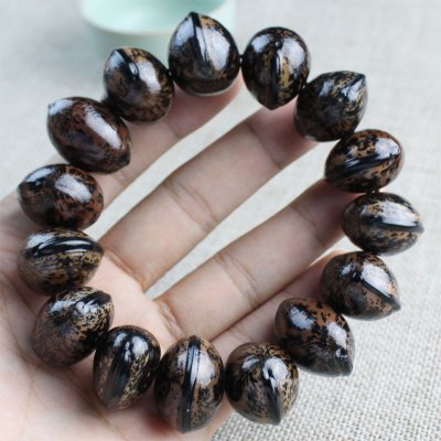 厂家直销大木鱼果菩提子手串原籽文玩佛珠手链男女念珠手饰品收藏送女朋友老婆情人节七夕生日礼物