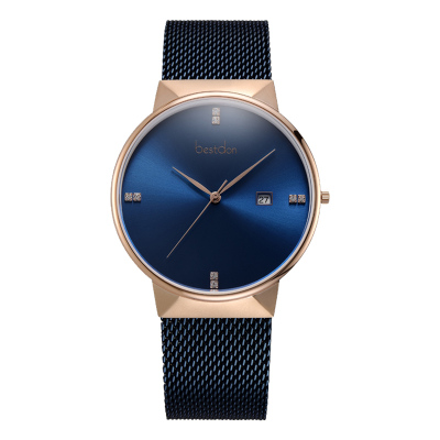邦顿（Bestdon）手表女士时尚简约休闲潮流女表原宿风超薄防水精钢网带学生石英表情侣99100