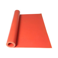 盛京联硕高压绝缘橡胶板红色防滑耐震地垫厚6mm[1*3.5米]15KV卷