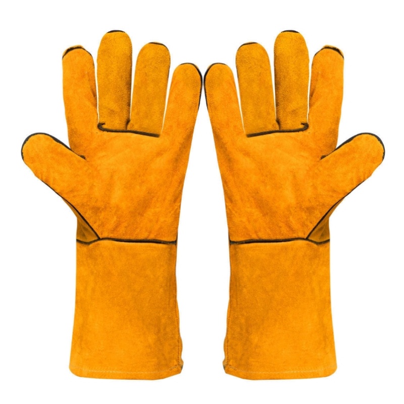 铁洋 电焊手套 双层牛皮40CM黄色 双