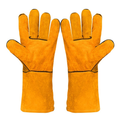 铁洋 电焊手套 双层牛皮40CM黄色 双