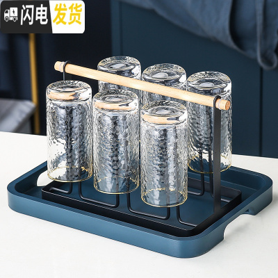 三维工匠英式下午花茶套装透明家用玻璃水果茶壶茶具北欧茶杯杯子可加热 玻璃花茶茶具8件套[273]配6勺子