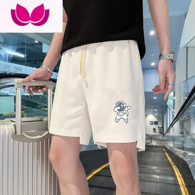 七斓休闲短裤男士夏季外穿运动五分裤潮流宽松薄款大裤衩男直筒沙滩裤