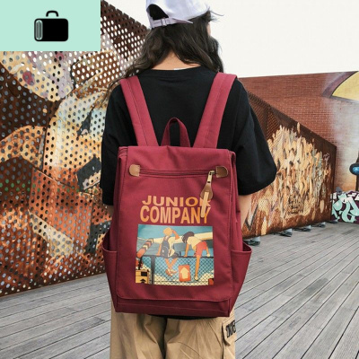 韩版ins风书包女古着感高中背包大学生日系大容量2019新款双肩包NEW LAKE