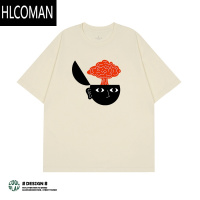 HLCOMAN[我的情绪]美式小众设计感趣味搞怪抽象短袖t恤夏男女同款